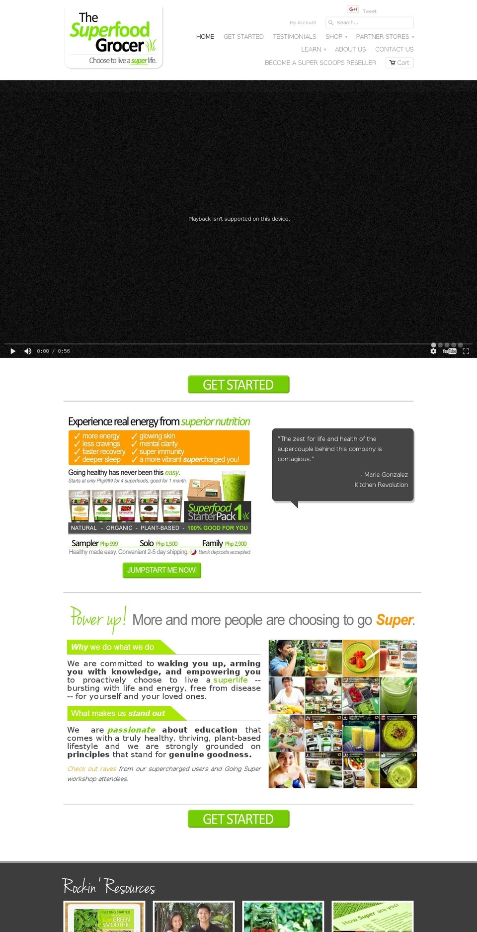 thesuperfoodgrocer.com shopify website screenshot