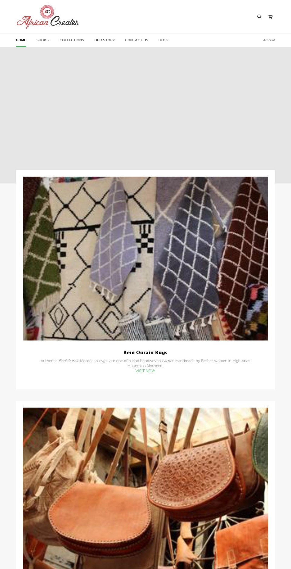 Avone Shopify theme site example africancreates.com