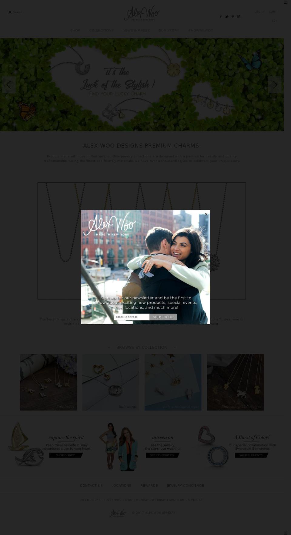alexwoo.com shopify website screenshot