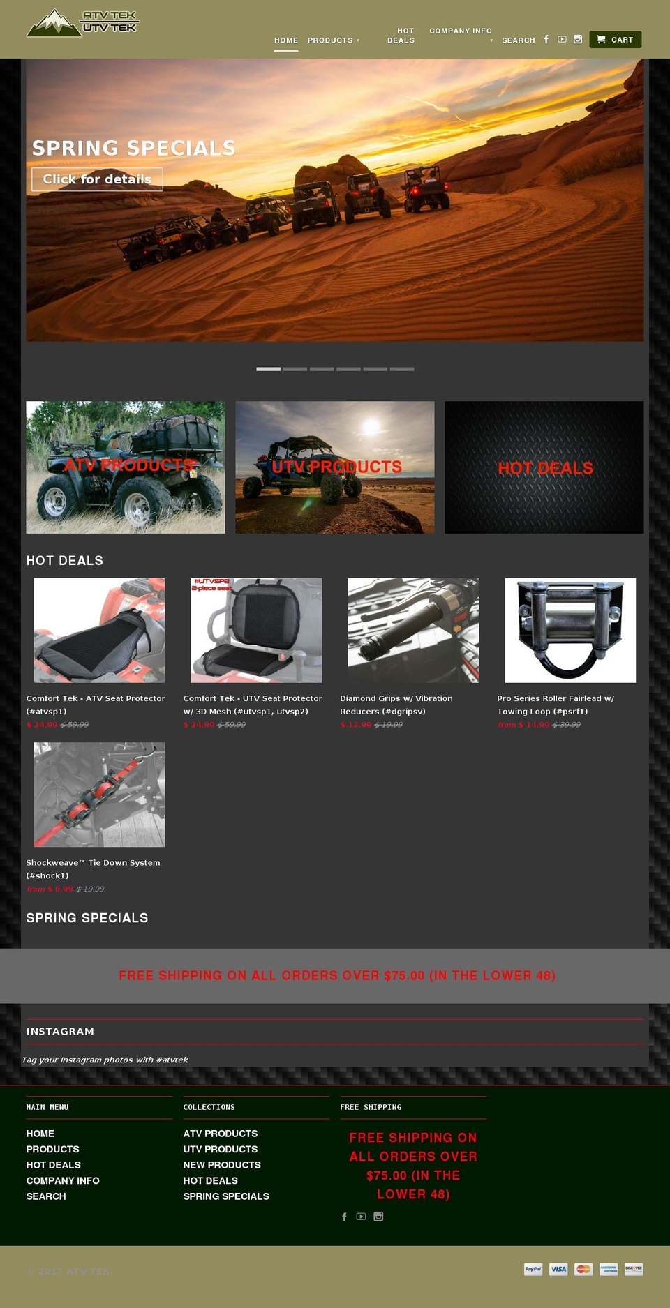 atv-tek.com shopify website screenshot