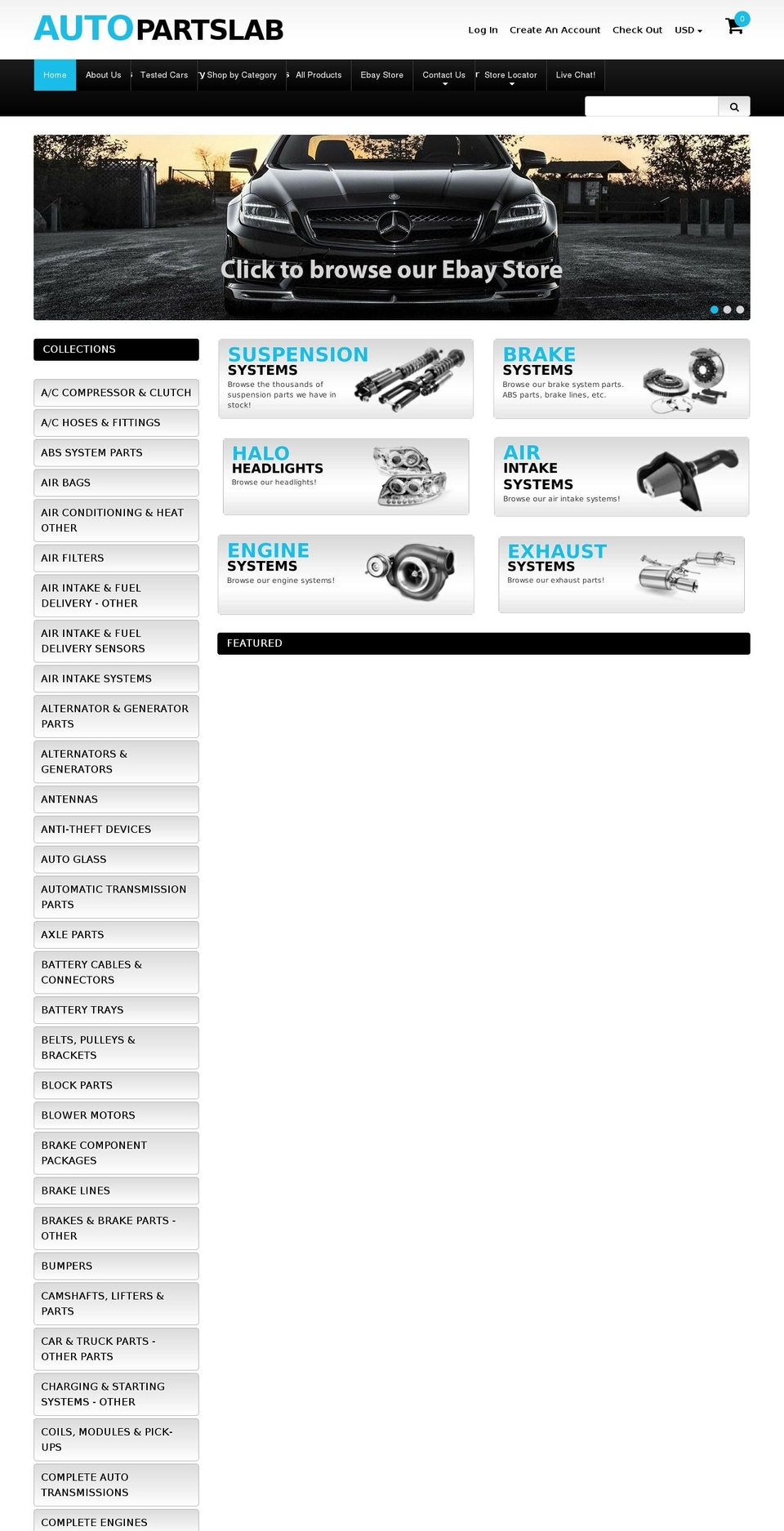 autopartslab.com shopify website screenshot