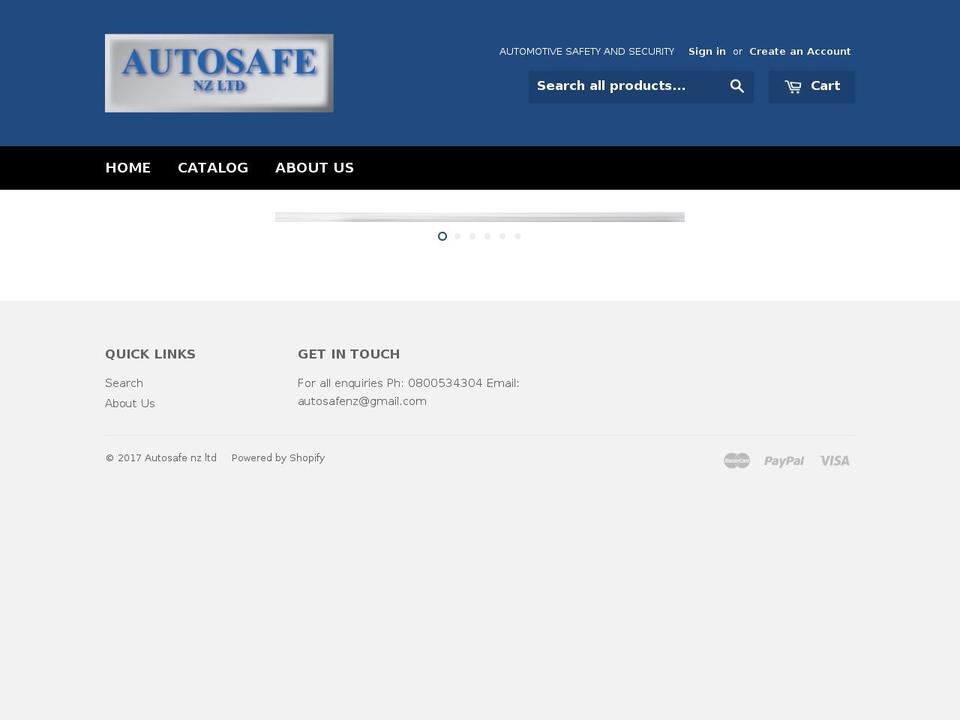 autosafenz.com shopify website screenshot
