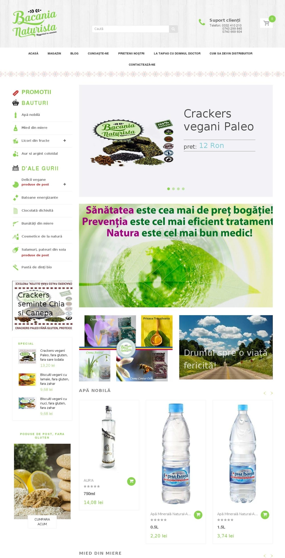 bacanianaturista.ro shopify website screenshot