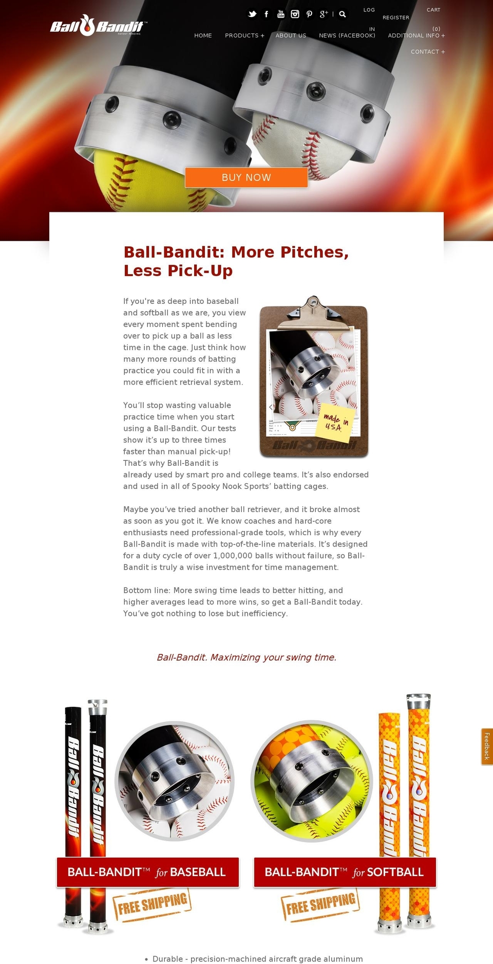 ball-bandit.com shopify website screenshot