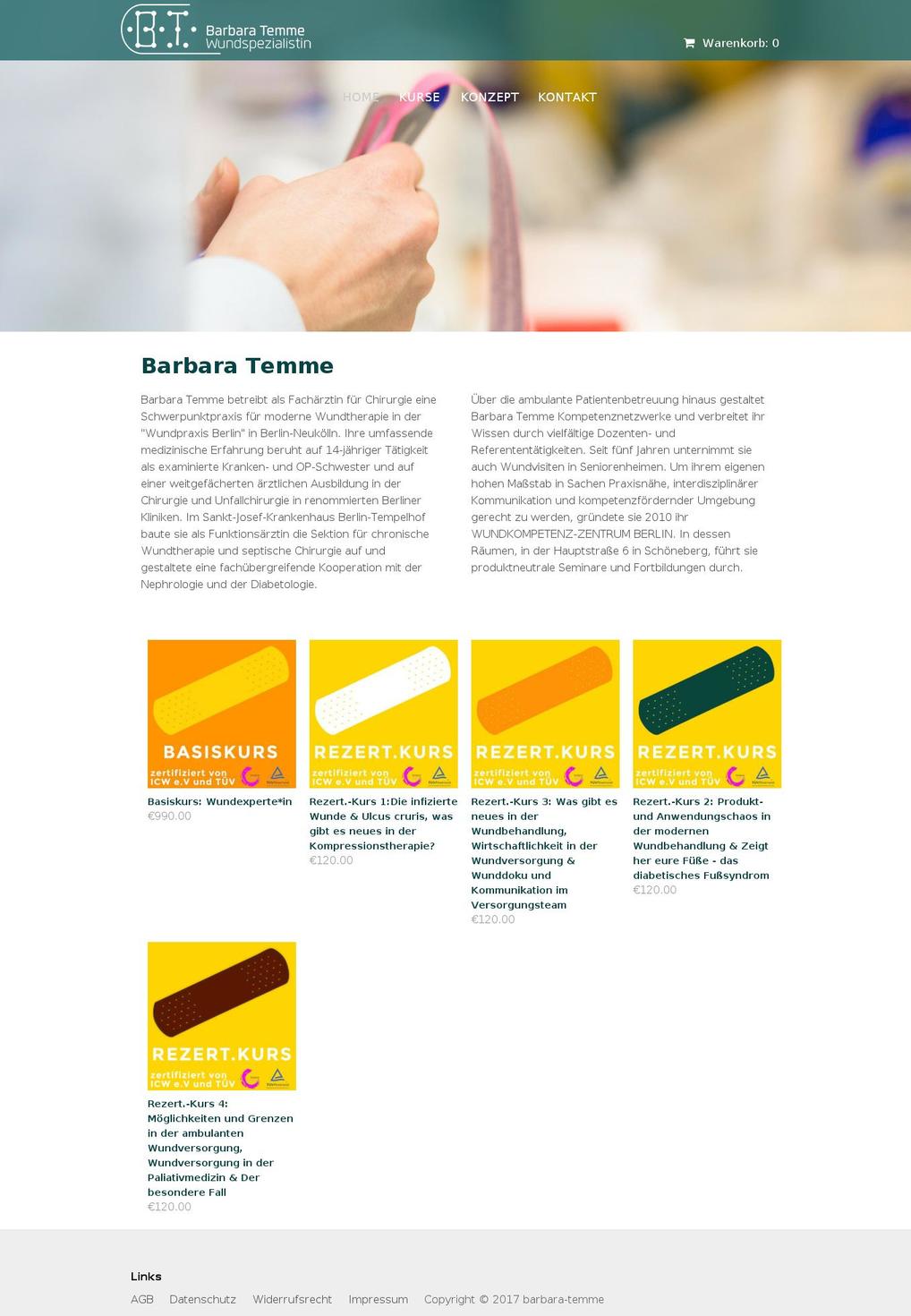 barbara-temme.com shopify website screenshot