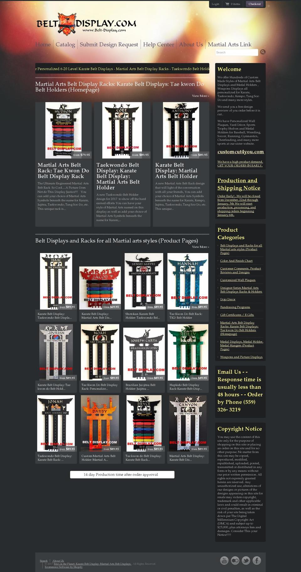 belt-display.com shopify website screenshot