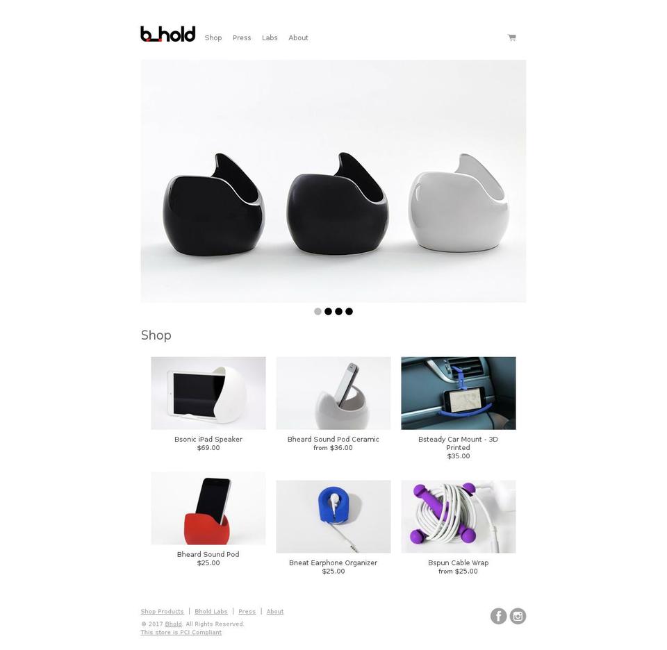 Radiance Shopify theme site example bhold.co