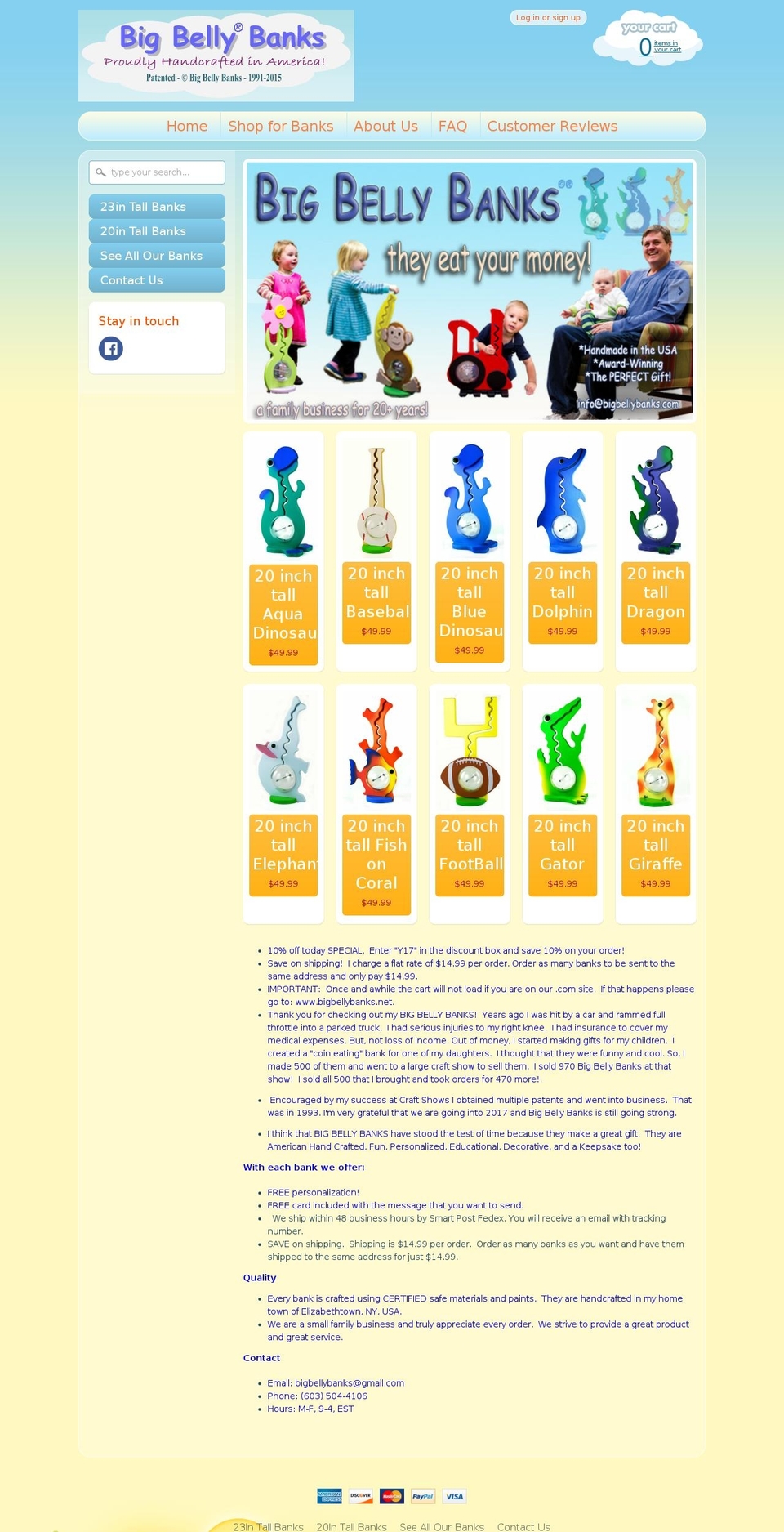 bigbellybanks.net shopify website screenshot