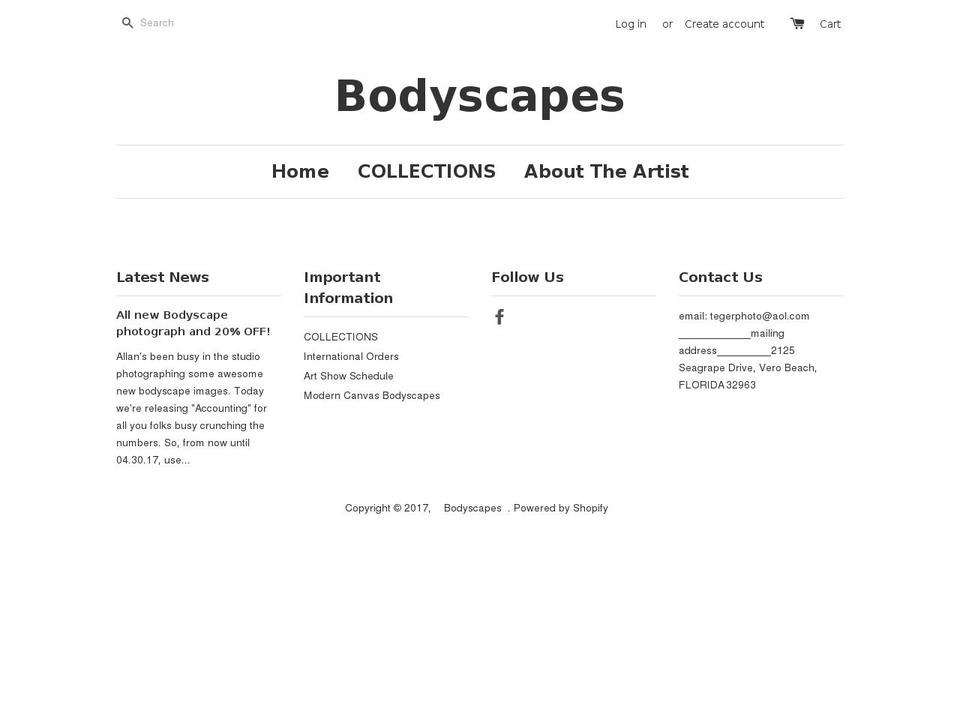 bodyscapes.com shopify website screenshot