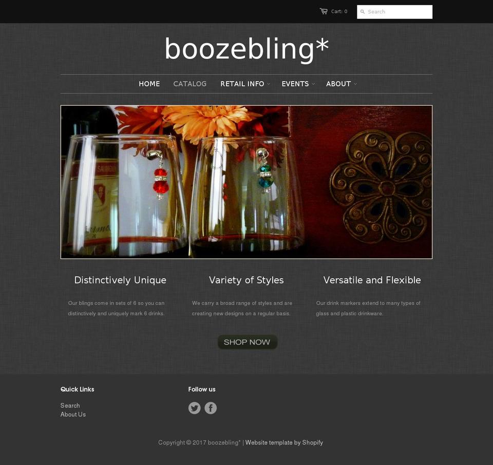 boozebling.com shopify website screenshot