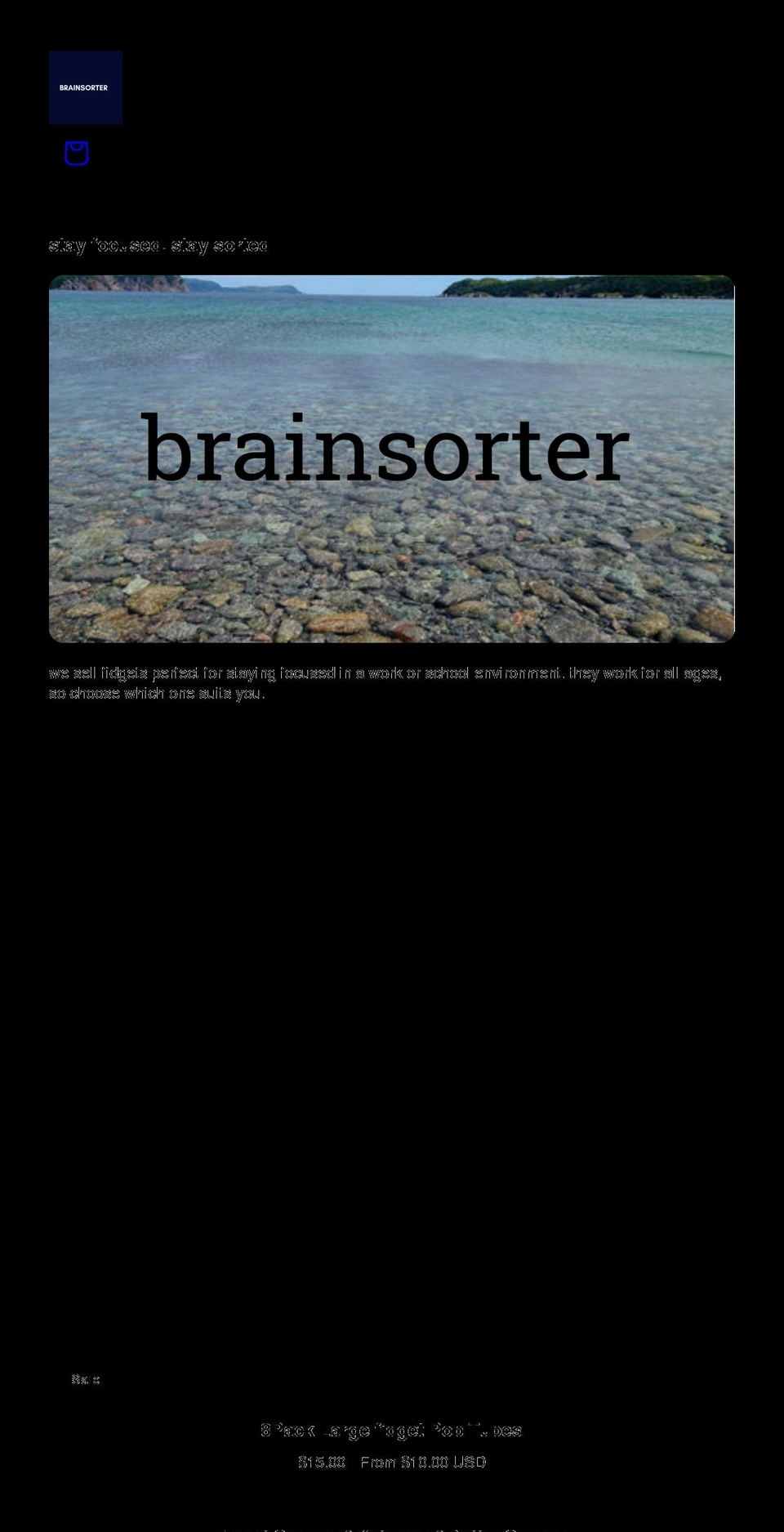 brainsorter.com shopify website screenshot