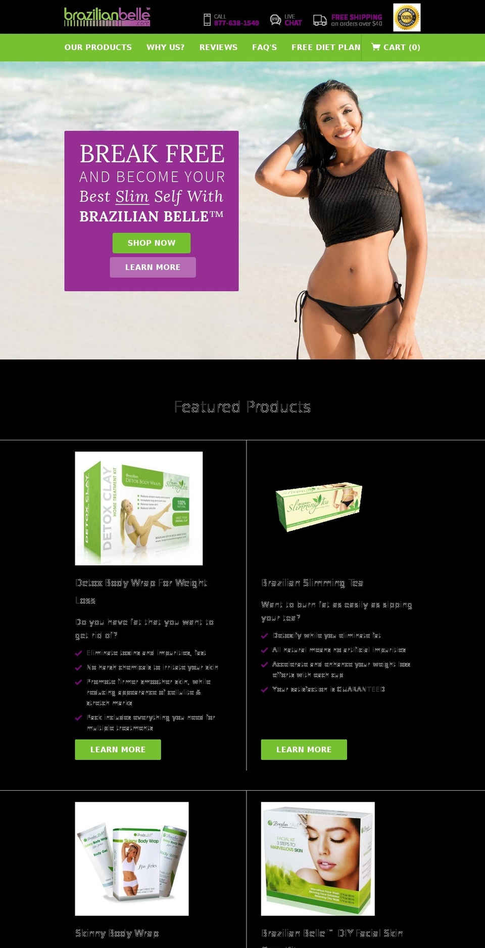 brazilianbelle.com shopify website screenshot