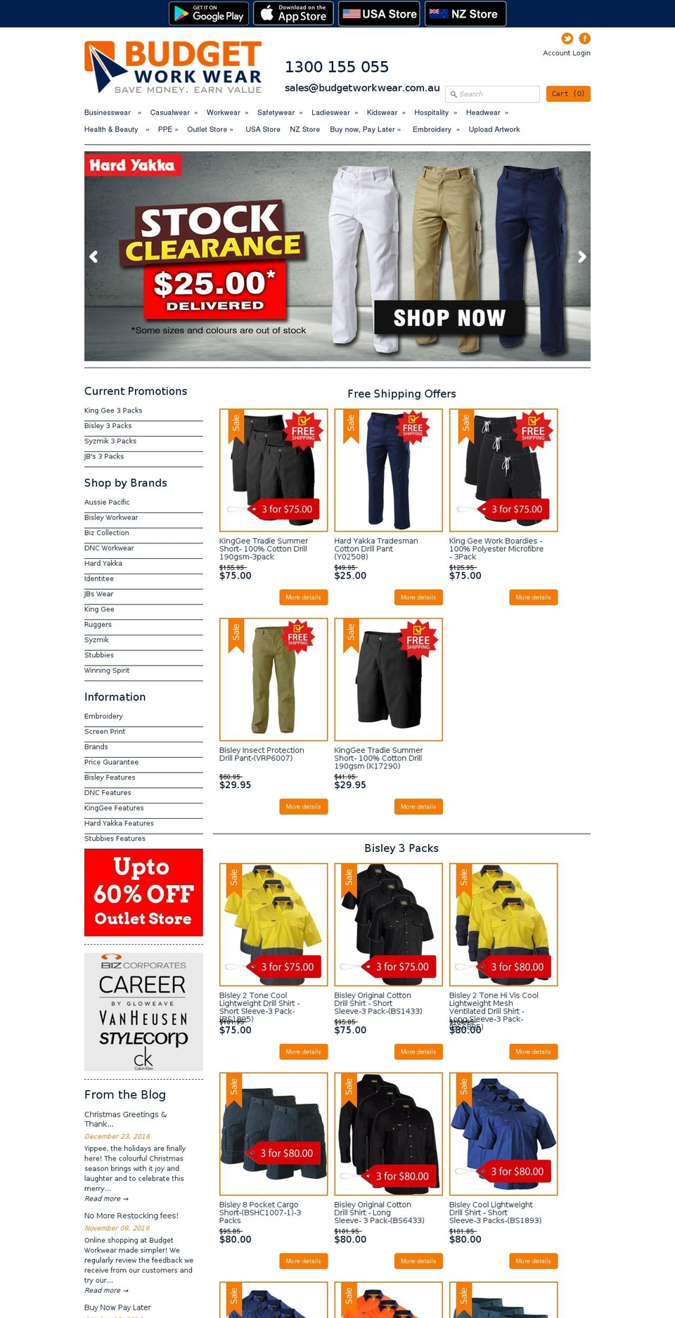 budget-workwear.myshopify.com shopify website screenshot
