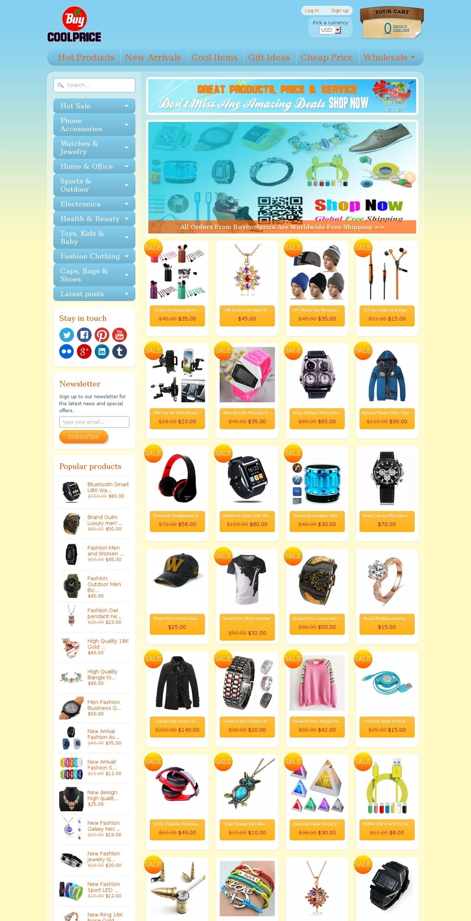 Sunrise Shopify theme site example buycoolprice.com