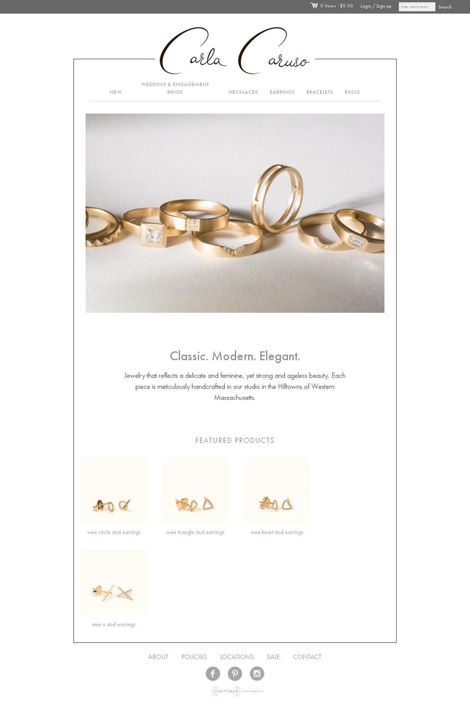 Editions Shopify theme site example carlacarusojewelry.com