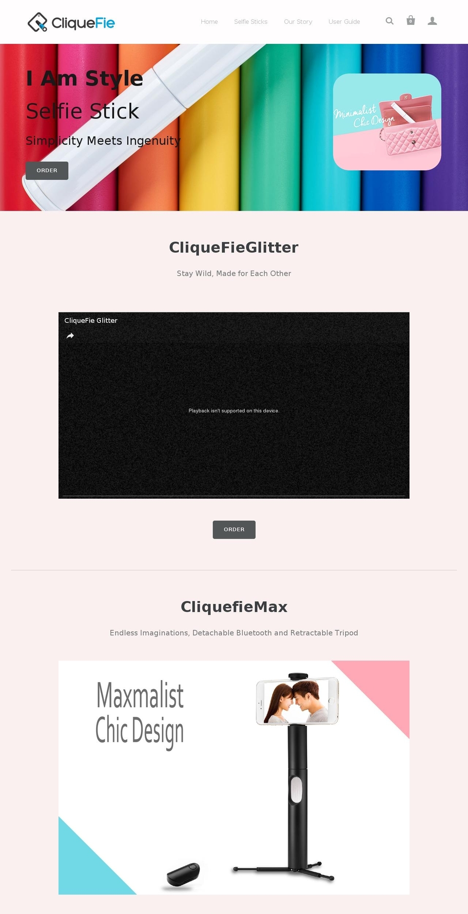 cliquefie.com shopify website screenshot