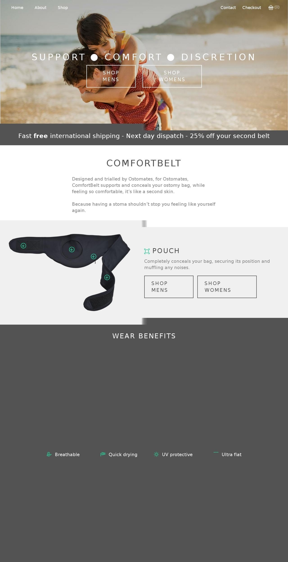 comfortbelt.com shopify website screenshot