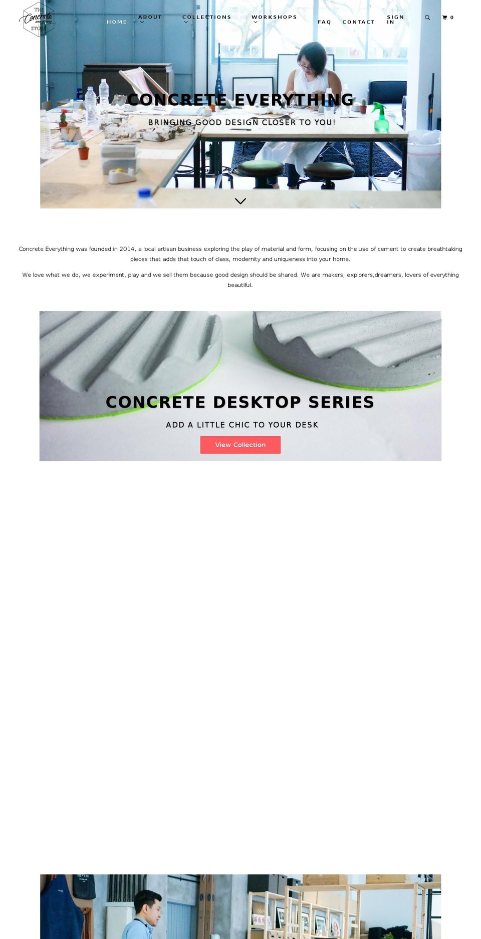 concrete-everything.com shopify website screenshot