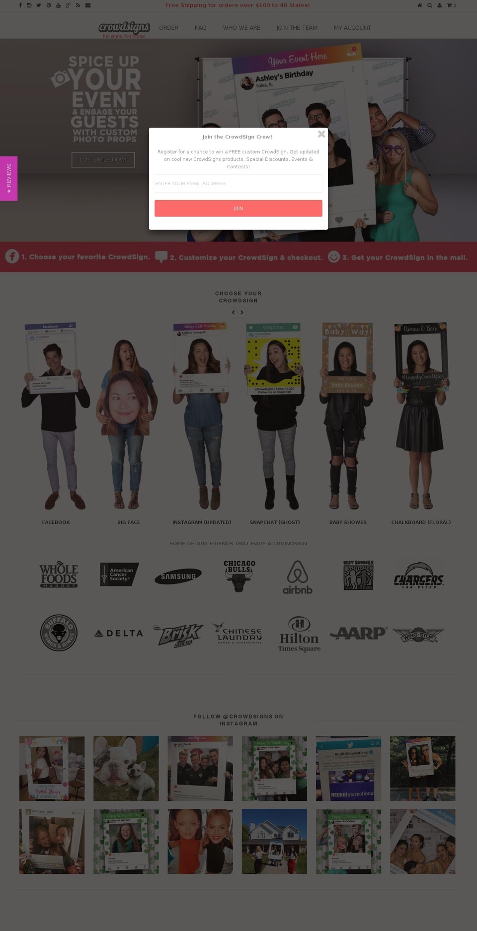crowdsigns.com shopify website screenshot