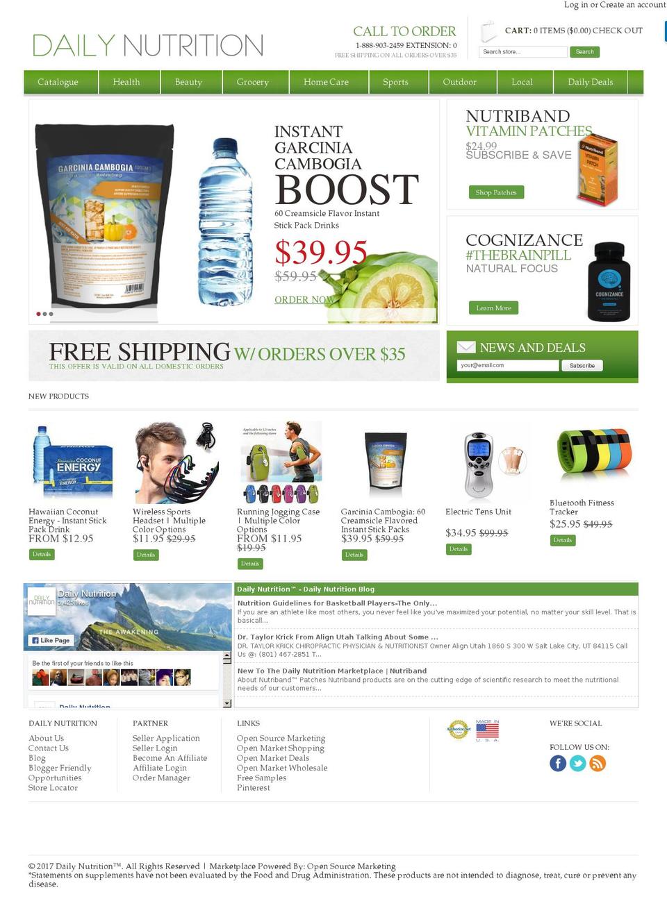 dailynutritionshopping.com shopify website screenshot