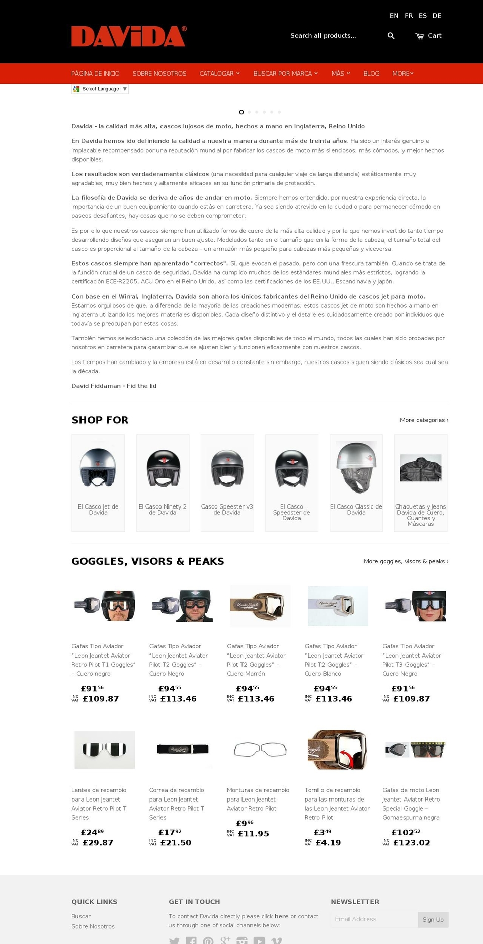 davida.com.es shopify website screenshot