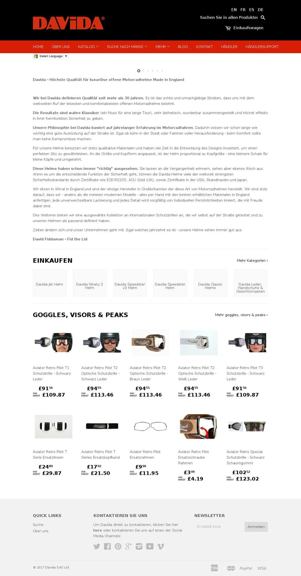 davida.de shopify website screenshot