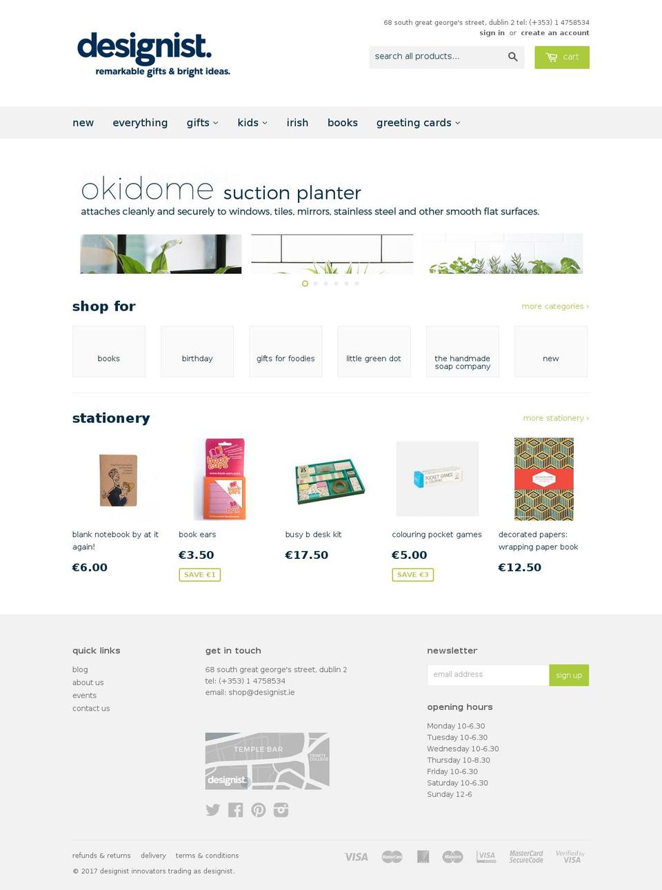 designist.ie shopify website screenshot