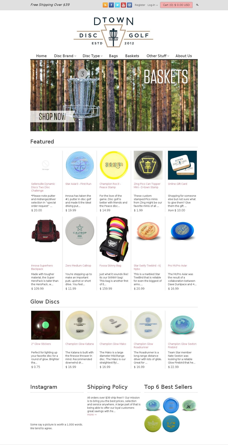 discgolfmarket.com shopify website screenshot