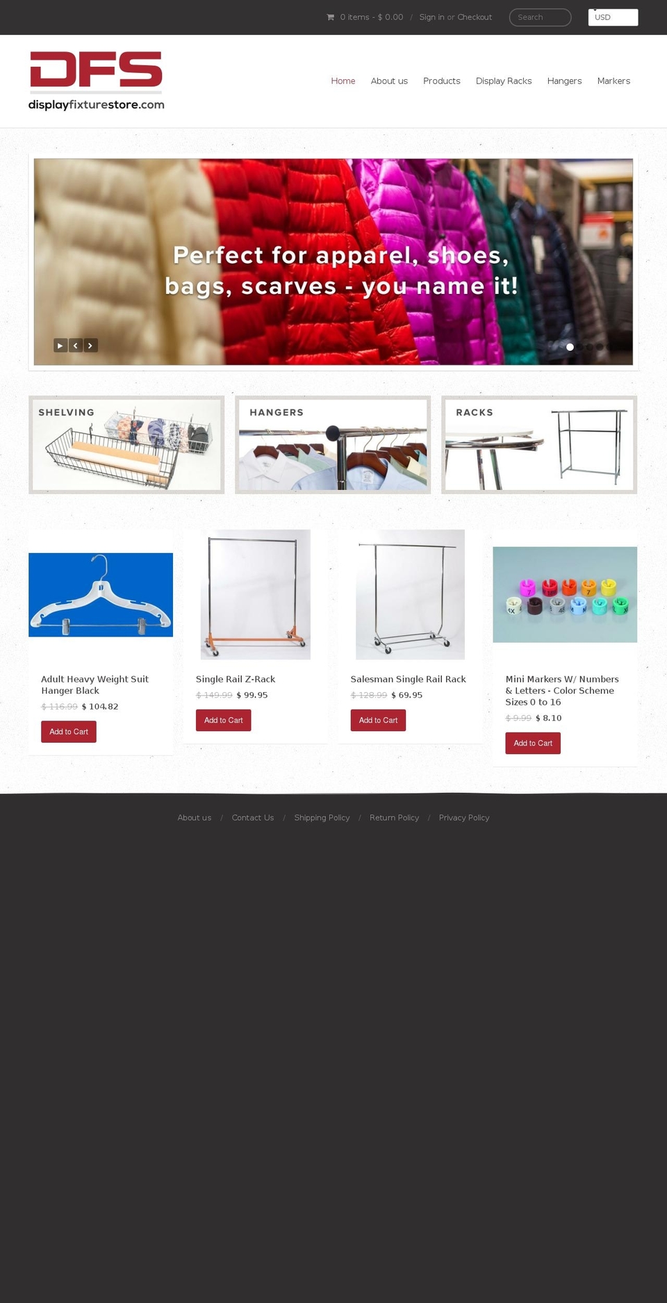 displayfixturestore.com shopify website screenshot