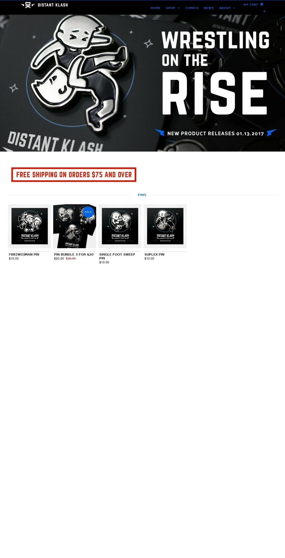 distantklash.com shopify website screenshot
