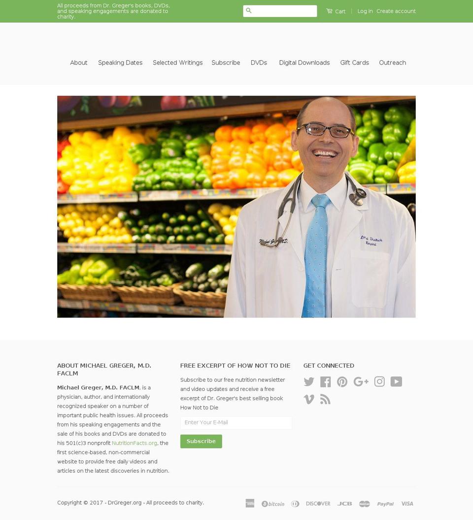 classic Shopify theme site example drgreger.org
