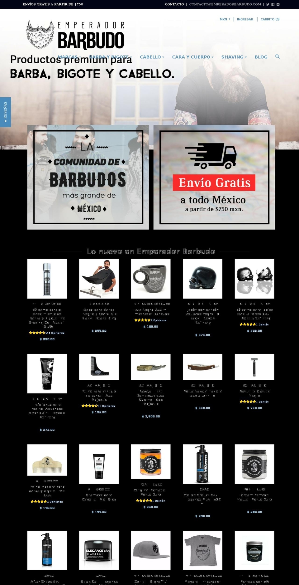 emperadorbarbudo.com shopify website screenshot