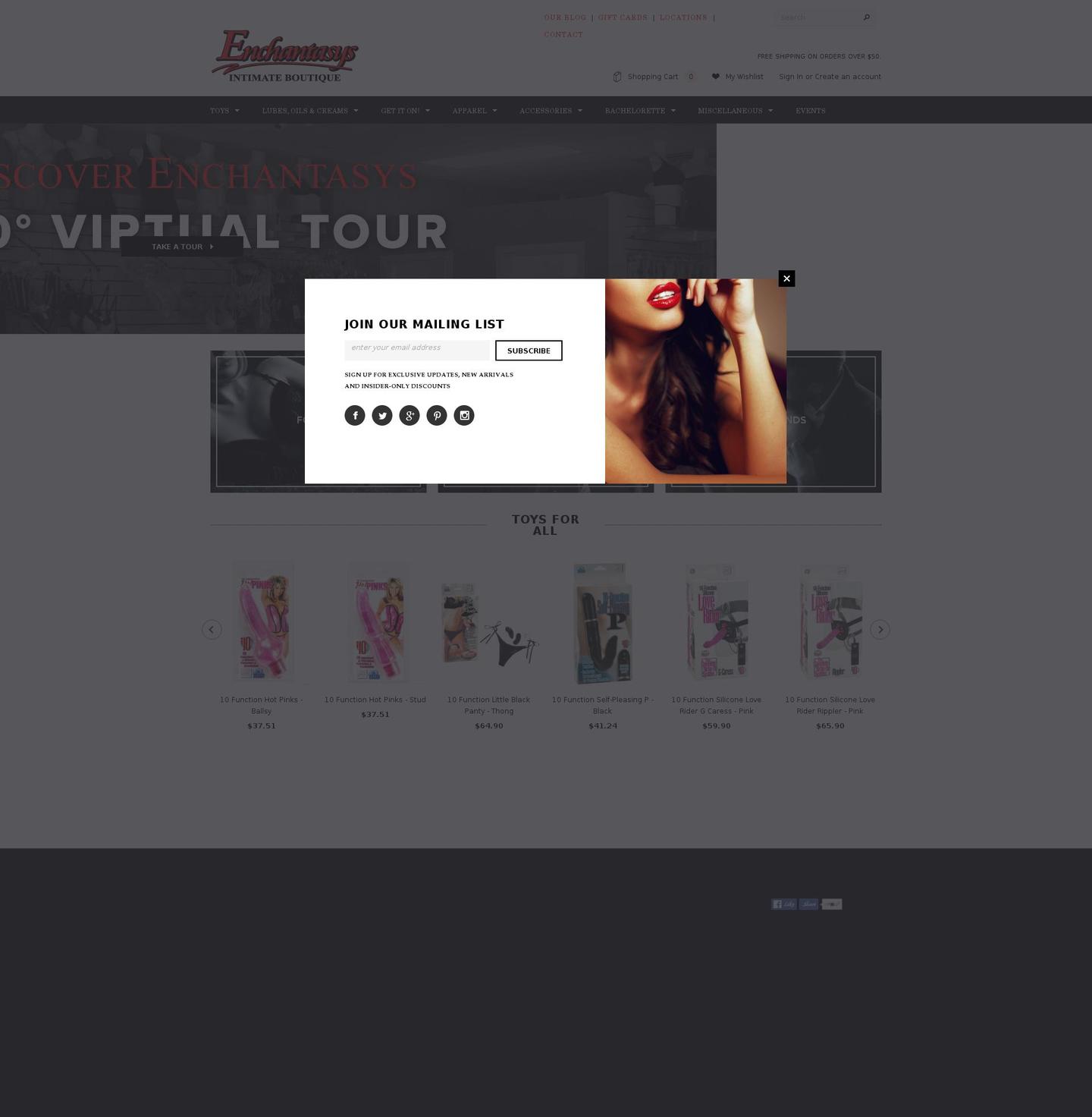 enchantasys.com shopify website screenshot