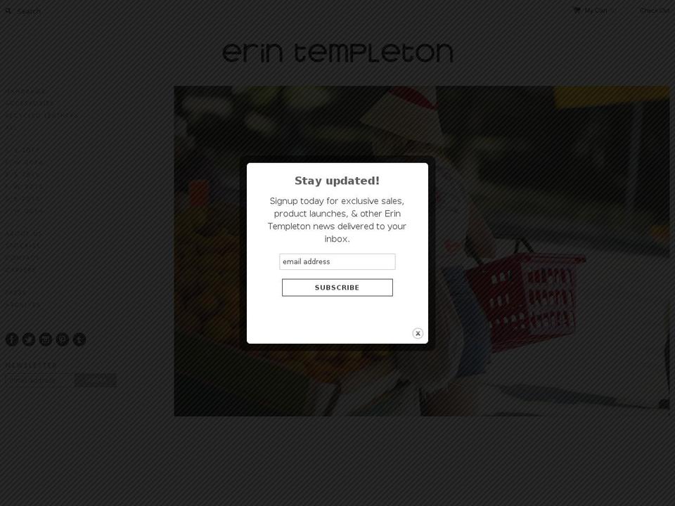 erintempleton.com shopify website screenshot