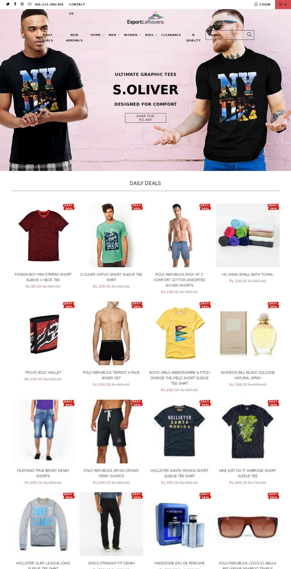 Dawn Shopify theme site example exportleftovers.com