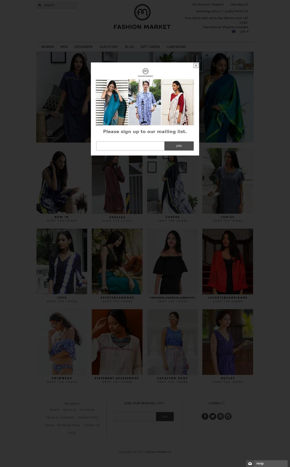 fashionmarket.lk shopify website screenshot