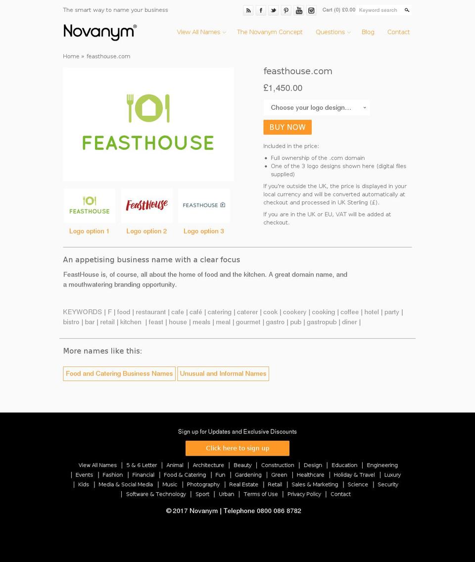 feasthouse.com shopify website screenshot
