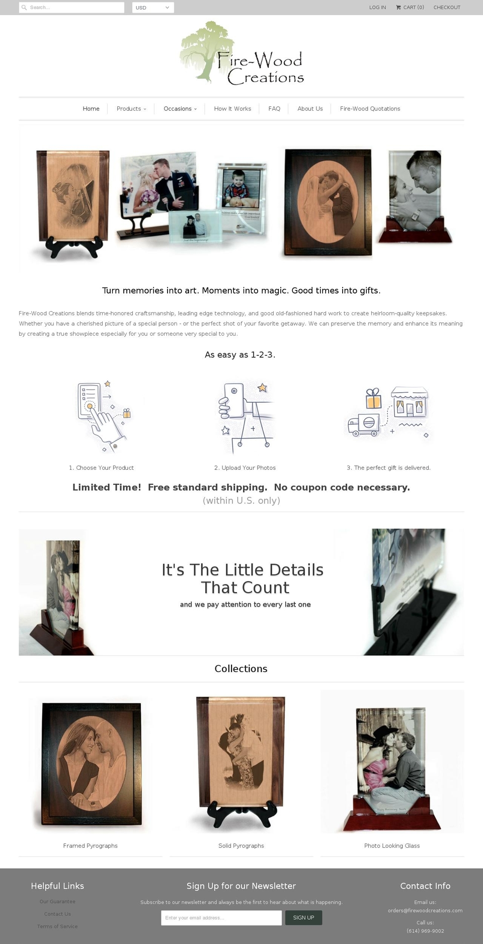 Galleria Shopify theme site example firewoodcreations.com