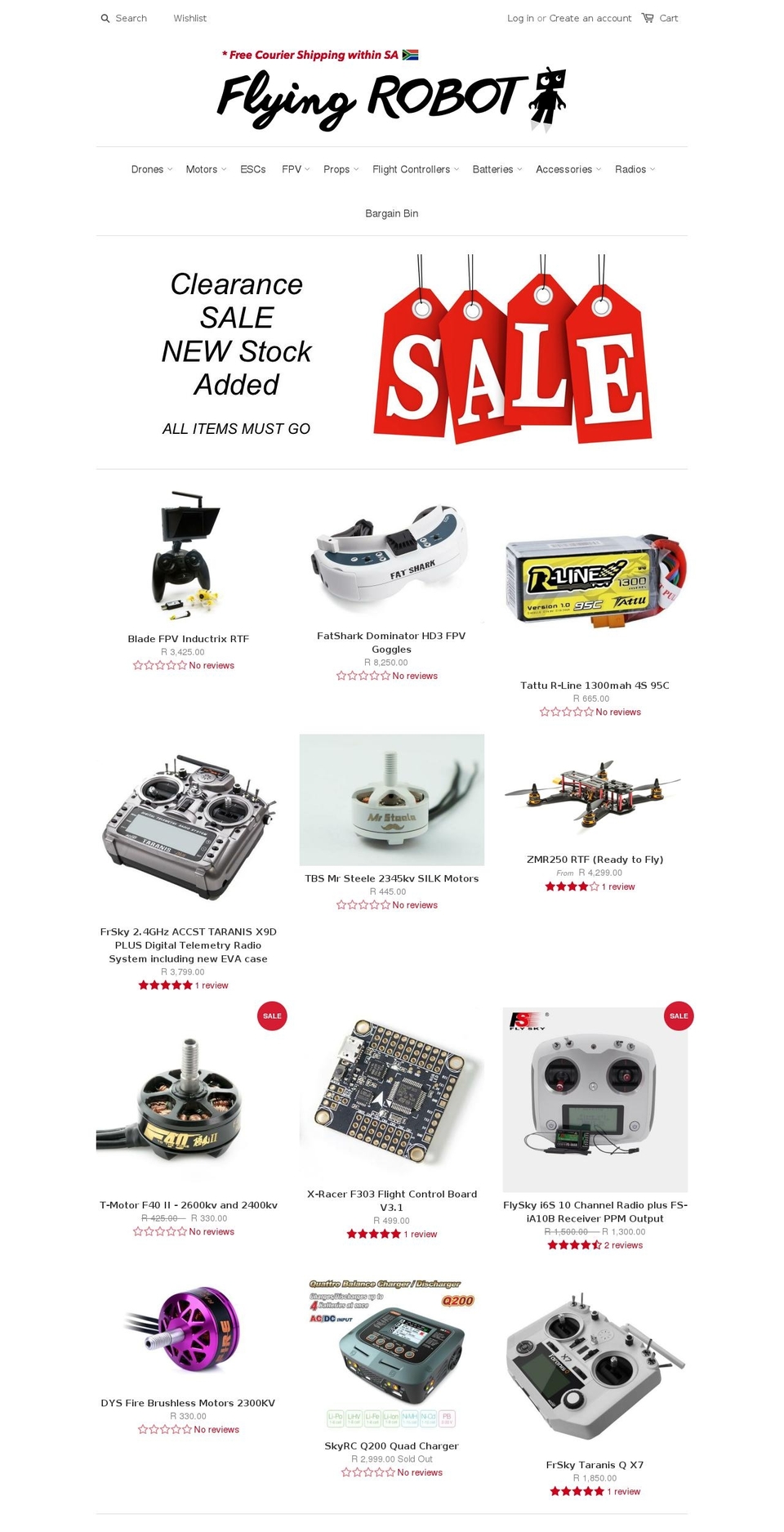 flyingrobot.co shopify website screenshot