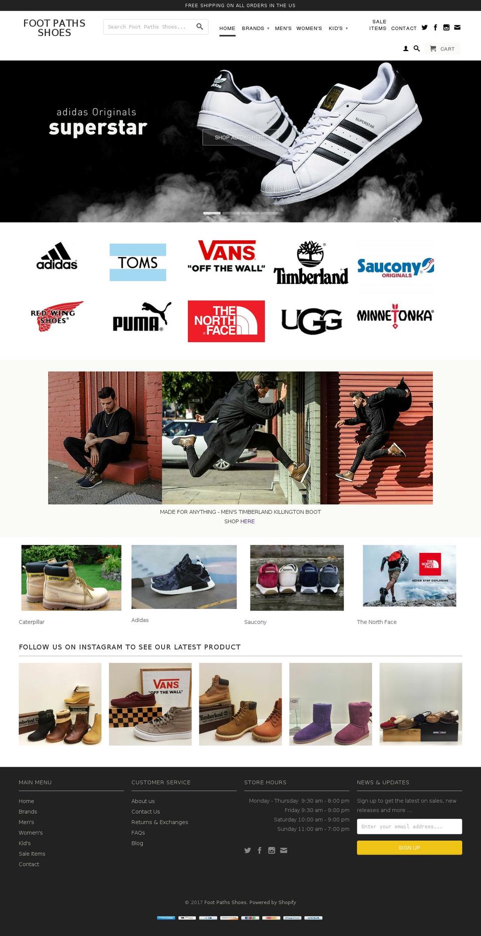 footpathsshoes.com shopify website screenshot