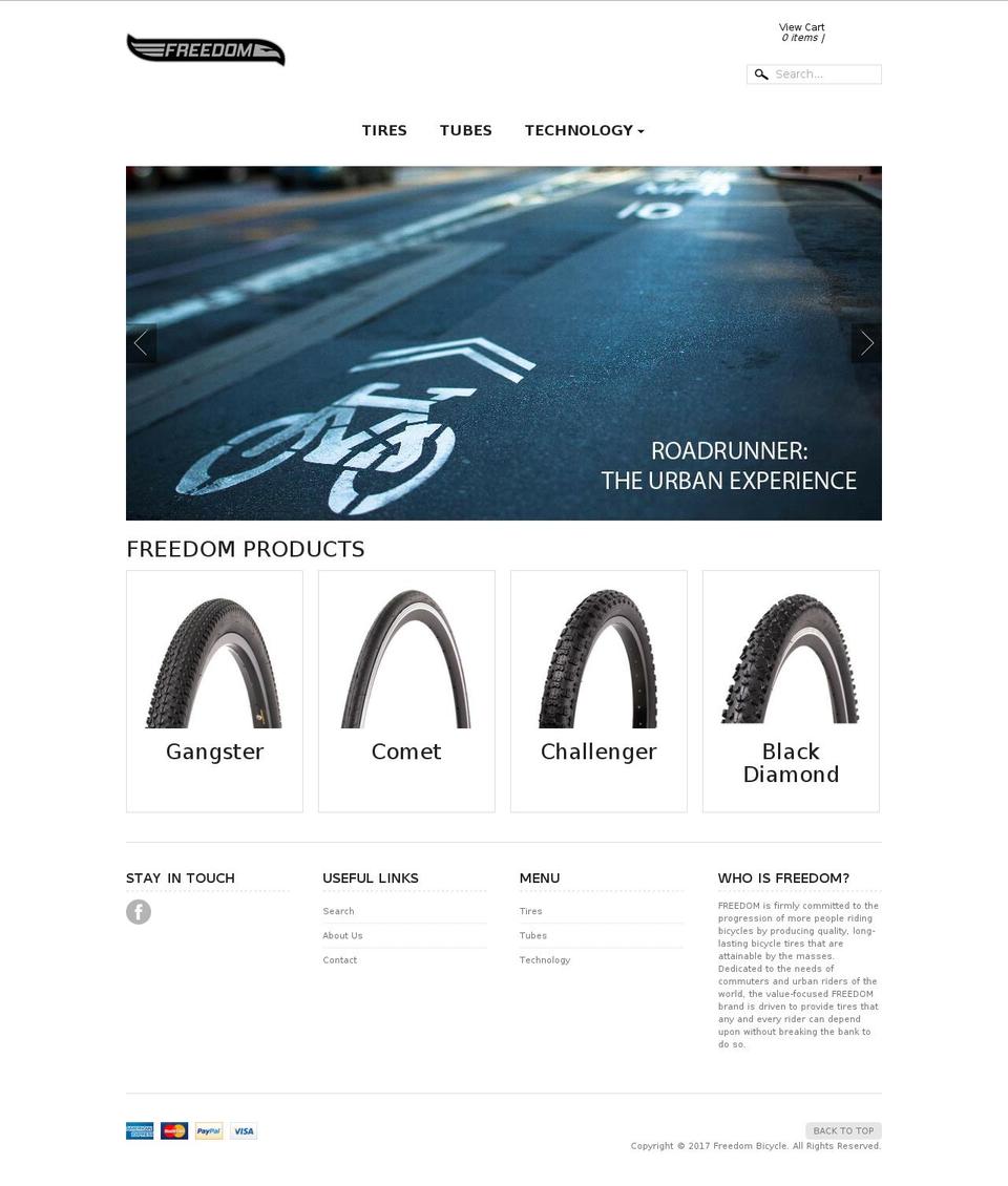 Flex Shopify theme site example freedombicycle.com