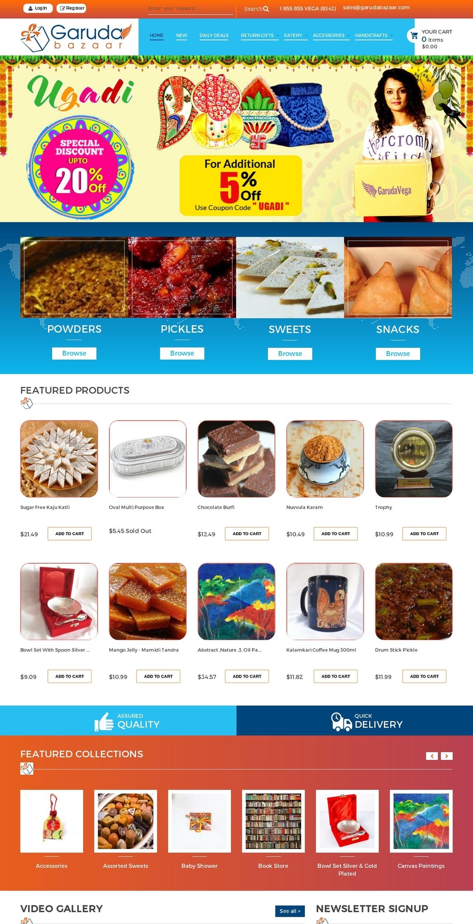 Launch Shopify theme site example garudabazaar.net