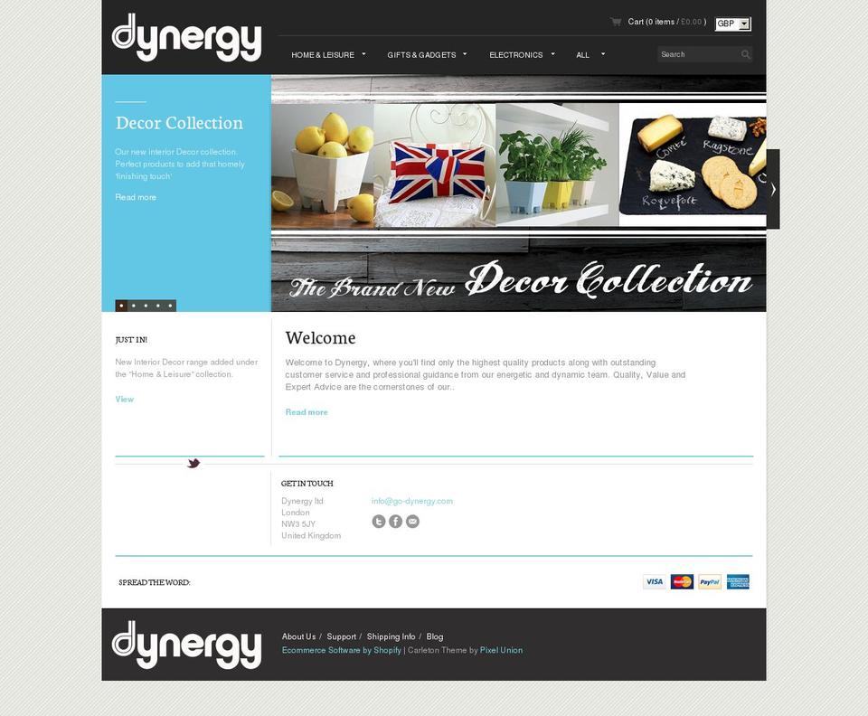 go-dynergy.com shopify website screenshot