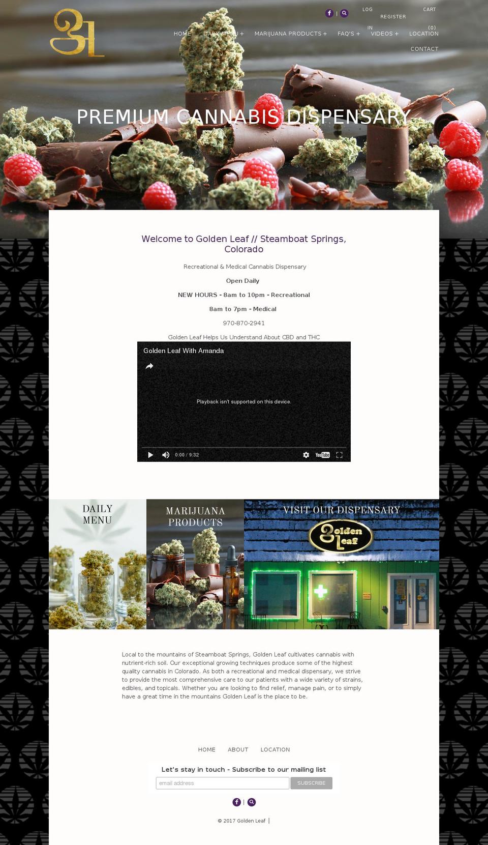 goldenleaf.co shopify website screenshot