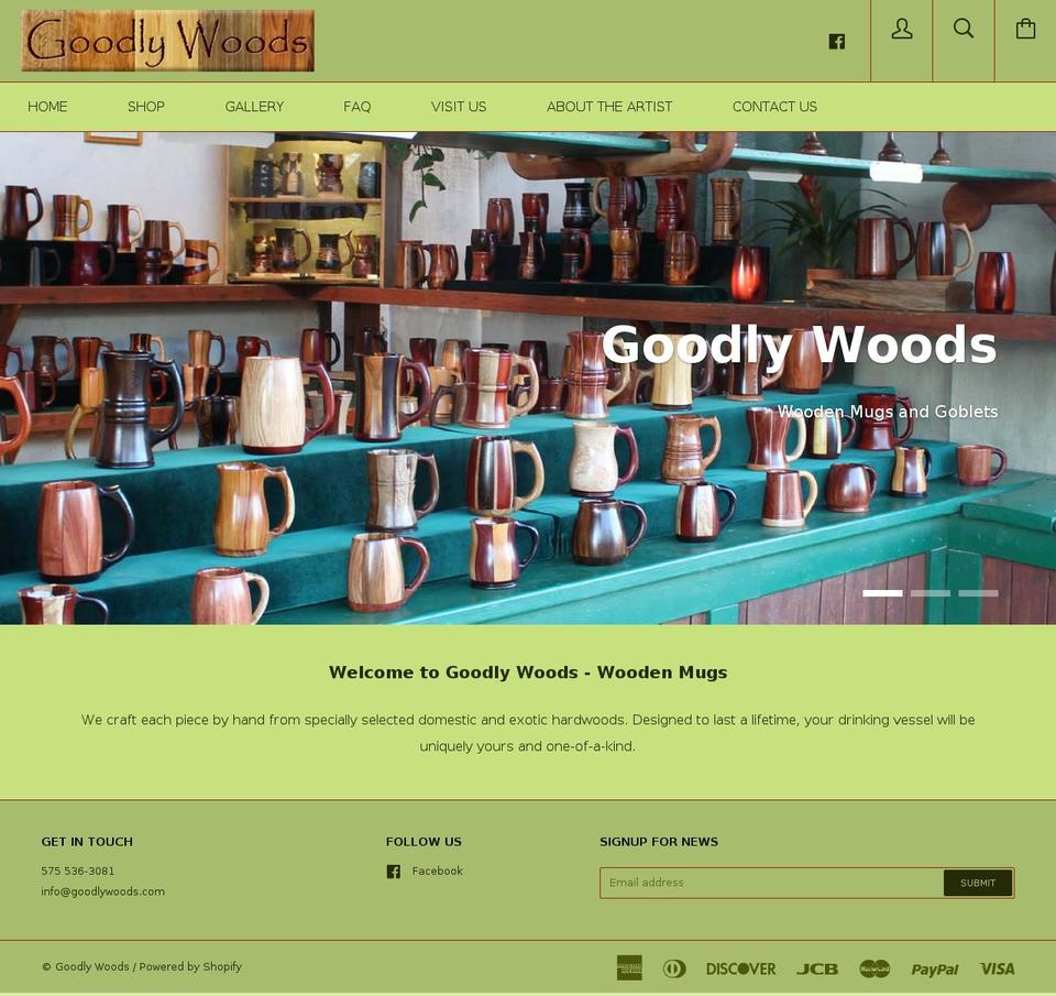 goodlywoods.com shopify website screenshot