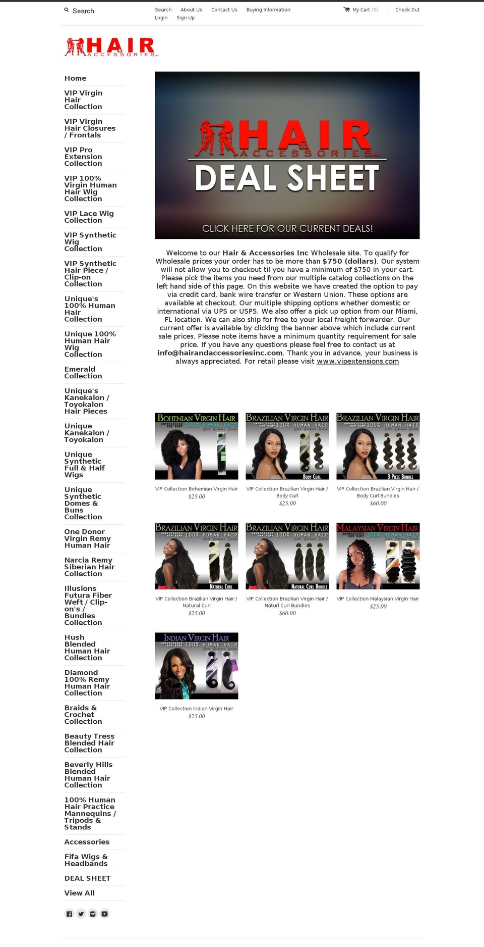 hair-and-accessories-inc.myshopify.com shopify website screenshot