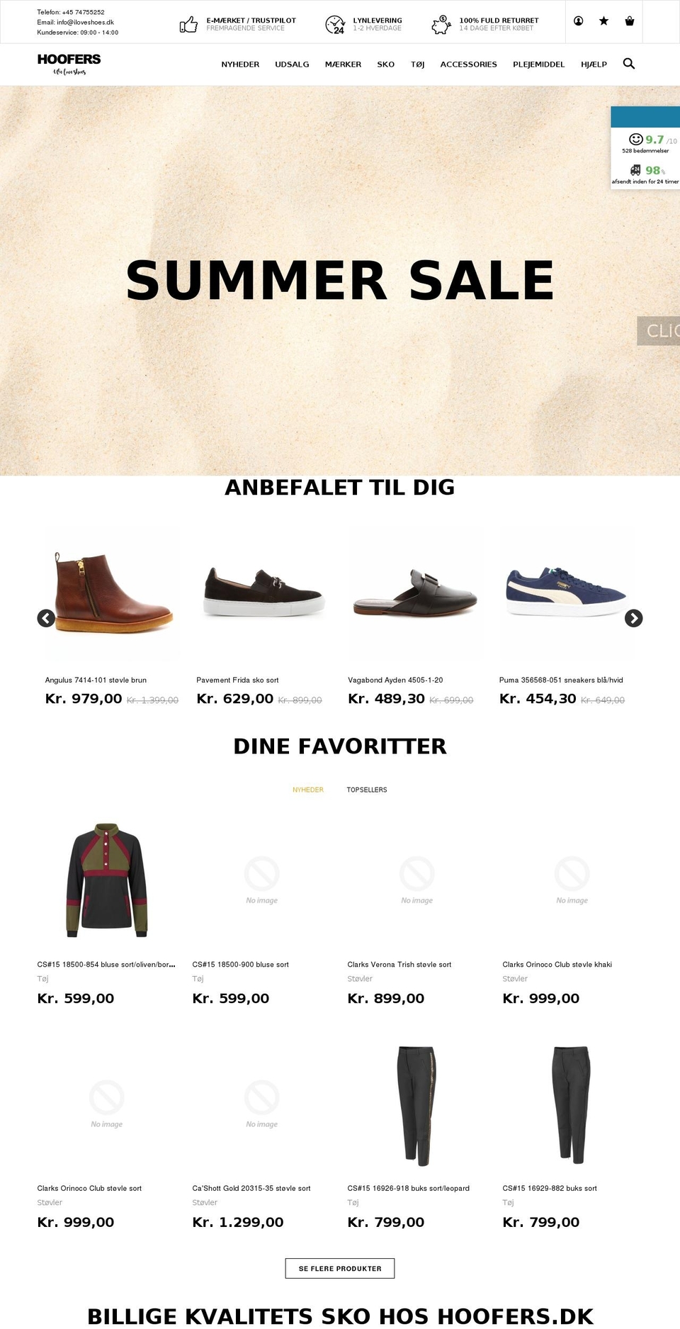 hoofers.dk shopify website screenshot