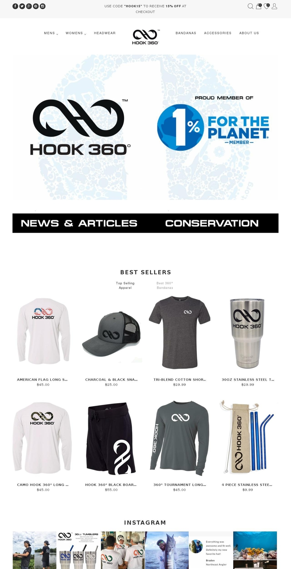 hook360.com shopify website screenshot