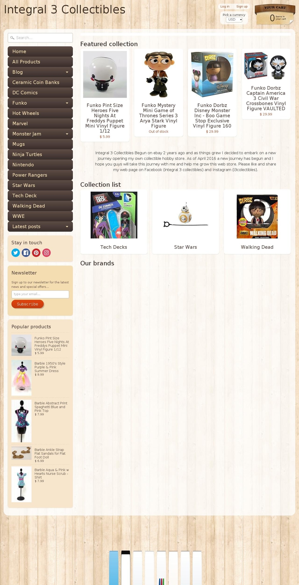 Colors Shopify theme site example i3collectibles.com