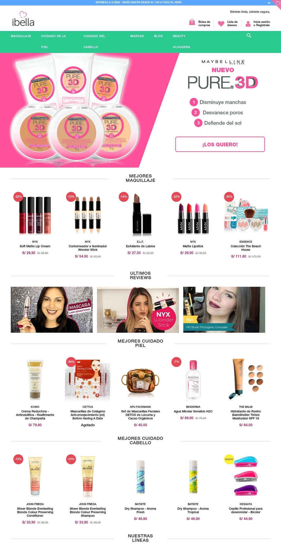ibella.pe shopify website screenshot